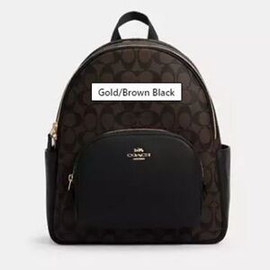 Coach Court Backpack In Signature Canvas